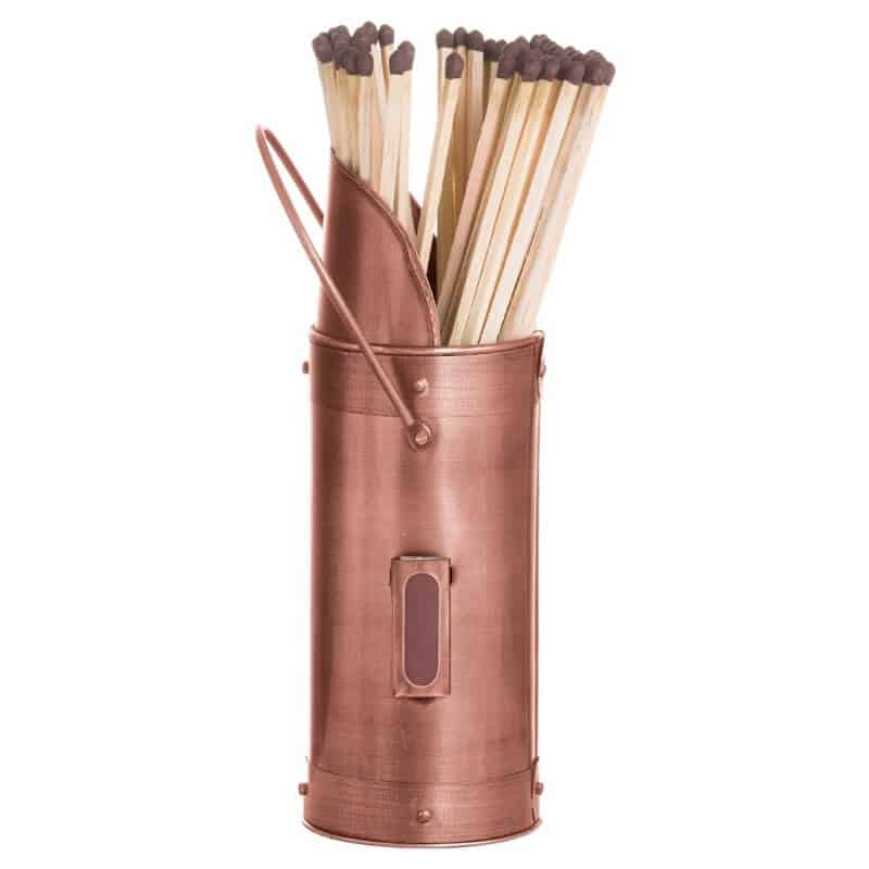 copper matchstick holder