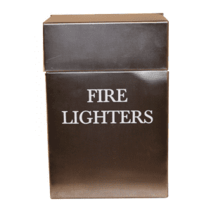 antique pewter firelighter holder